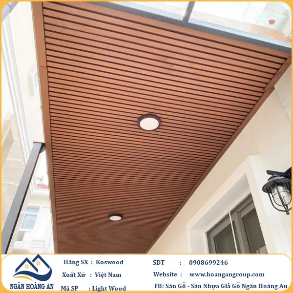 Tấm Ốp Lam Sóng Ngoài Trời Kosmos K4S219X28 Light Wood 2.2m